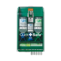 Plum QuickSafe elsősegély állomás vegyipari cégeknek, utántölthető, átlátszó fedél