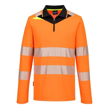 Póló DX4 Hi-Vis cipzáras L/S