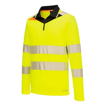 Póló DX4 Hi-Vis cipzáras L/S