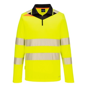 Póló DX4 Hi-Vis cipzáras L/S