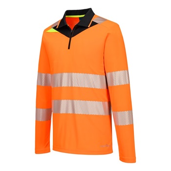 Póló DX4 Hi-Vis cipzáras L/S