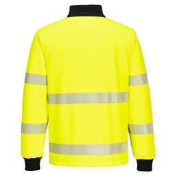 Póló PW3 Hi-Vis 1/4 Zippzáras hosszú ujjú