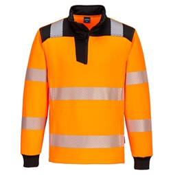 Póló PW3 Hi-Vis 1/4 Zippzáras hosszú ujjú