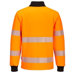 Póló PW3 Hi-Vis 1/4 Zippzáras hosszú ujjú