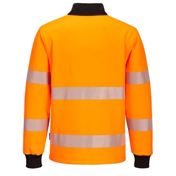 Póló PW3 Hi-Vis 1/4 Zippzáras hosszú ujjú