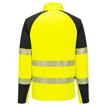 Póló PW3 Hi-Vis 1/4 cipzáras hosszú ujjú