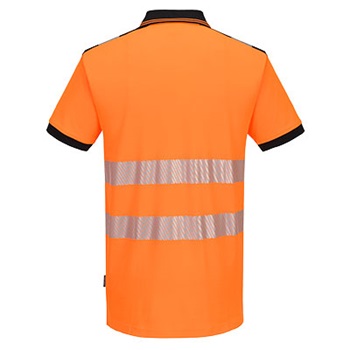Póló galléros PW3 jól láthatósági S/S