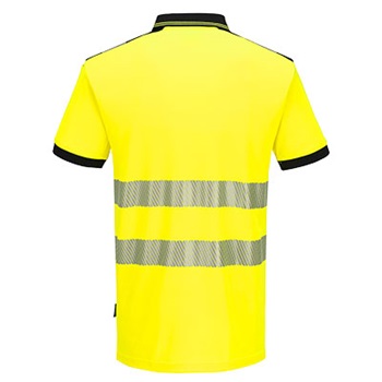 Póló galléros PW3 jól láthatósági S/S