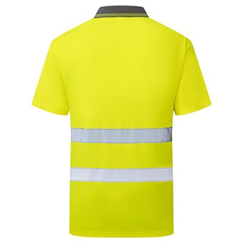 Póló galléros rövid ujjú ES1 Essential jól láthatósági