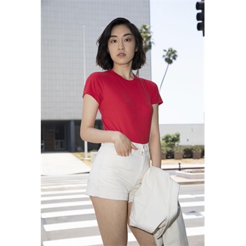 Póló női rövid ujjú kerek nyakú 100% pamut