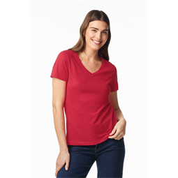 Póló régi méret (Gildan Softstyle) női v-nyakú női (100%pamut)