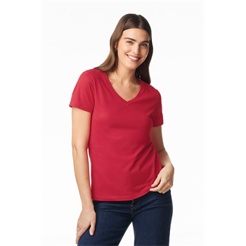 Póló régi méret (Gildan Softstyle) női v-nyakú női (100%pamut)