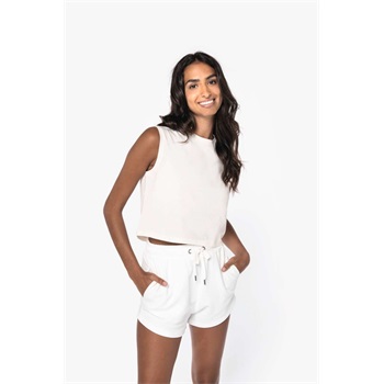 Póló ujjatlan crop top női