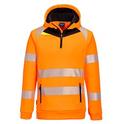 Pulóver DX4 Hi-Vis 1/4 zippzáras kapucnis