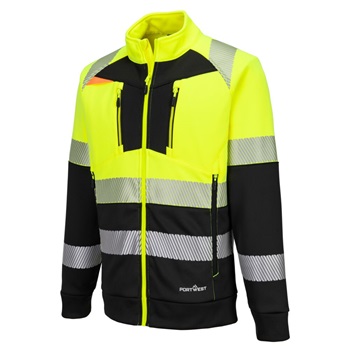 Pulóver DX4 Hi-Vis 1. osztályú tölcsér nyakú cipzáras