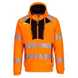 Pulóver DX4 Hi-Vis cipzáras kapucnis