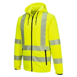 Pulóver KX3 Sport Hi-Vis cipzáras kapucnis