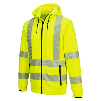 Pulóver KX3 Sport Hi-Vis cipzáras kapucnis