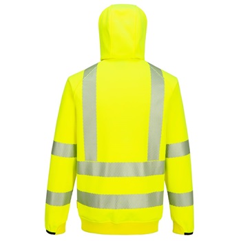 Pulóver KX3 Sport Hi-Vis cipzáras kapucnis