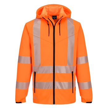 Pulóver KX3 Sport Hi-Vis cipzáras kapucnis