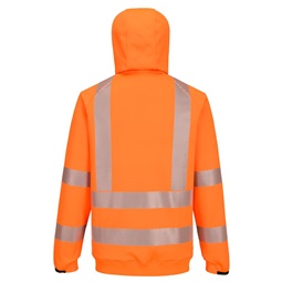 Pulóver KX3 Sport Hi-Vis cipzáras kapucnis