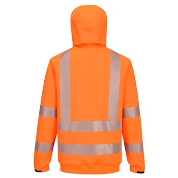 Pulóver KX3 Sport Hi-Vis cipzáras kapucnis