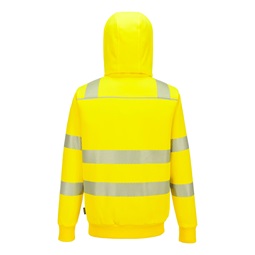 Pulóver PW321 Hi-Vis cipzáras téli kapucnis