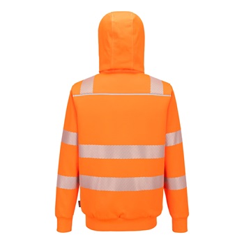 Pulóver PW321 Hi-Vis cipzáras téli kapucnis