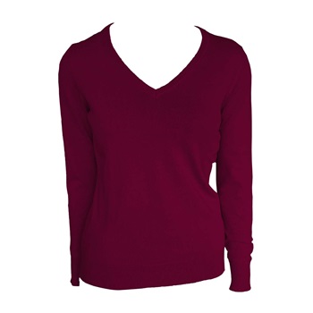 Pulóver V-nyakú 100% pamut 290g/m2 női