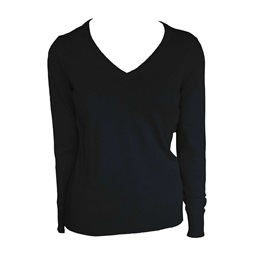 Pulóver V-nyakú 100% pamut 290g/m2 női