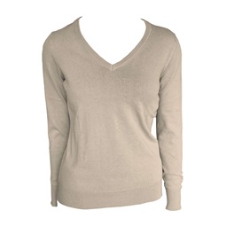 Pulóver V-nyakú 100% pamut 290g/m2 női
