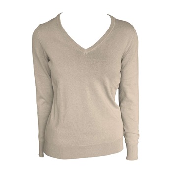 Pulóver V-nyakú 100% pamut 290g/m2 női