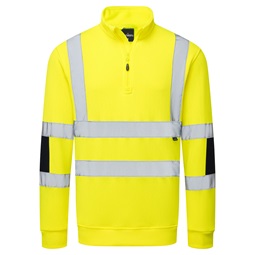 Pulóver jól láthatósági Knit 1/4 zippzár