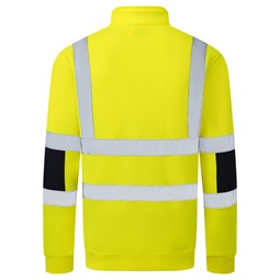 Pulóver jól láthatósági Knit 1/4 zippzár