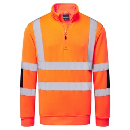 Pulóver jól láthatósági Knit 1/4 zippzár