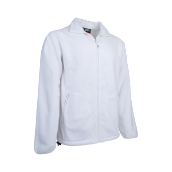 Pulóver polár cipzáras, fehér