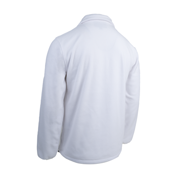 Pulóver polár cipzáras, fehér