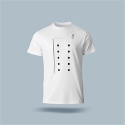 Póló (séfkabát mintával) kereknyakú (100%pamut 190gr/m2) TOP, fehér