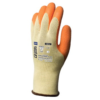 Szerelőkesztyű Eurostrong tenyerén latex