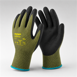 Védőkesztyű TOP BAMBOOST bambusz + nylon + spandex, nitril hab mártással