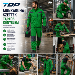 TOP NOVA munkanadrág, 65% PE, 35% pamut, multifunkciós zsebek, strapabíró