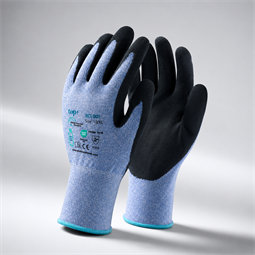 Védőkesztyű TOP RCL001 PE+spandex, habosított érdesített latex mártás