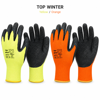 TOP WINTER latex mártott védőkesztyű, kevertszálas alapú, erős kopásállóságú