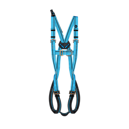 Testheveder Irudek Light 3, horganyzott acél gyűrűvel, kék/fekete, universal