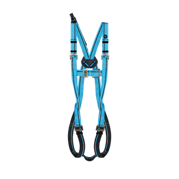 Testheveder Irudek Light 3, horganyzott acél gyűrűvel, kék/fekete, universal