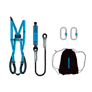 Testheveder szett Irudek Sekuralt Aralar light 1 + 981 karabiner 361 energiaelnyelő, kék/fekete, universal