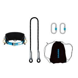 Testheveder szett Irudek Sekuralt Pirineos Light p1 + 981 karabiner 10150 statikus kötél, kék/fekete, universal