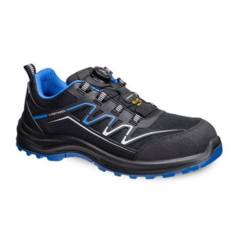 Védőfélcipő KPU Mesh Trainer S1PS ESD SR FO, fekete/kék