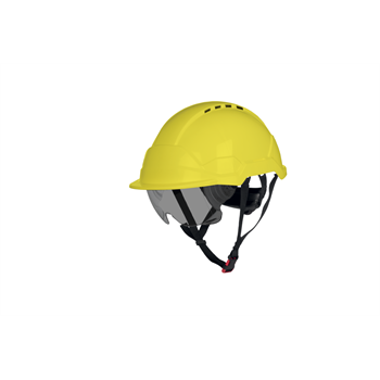 Védősisak PHOENIX WIND ABS szellőző, sötét szemüveggel, sárga