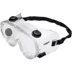 Védőszemüveg saválló állítható gumipánt TOP FLY (SC-423), víztiszta